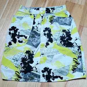80s Vintage Express Graphic Mini Skirt